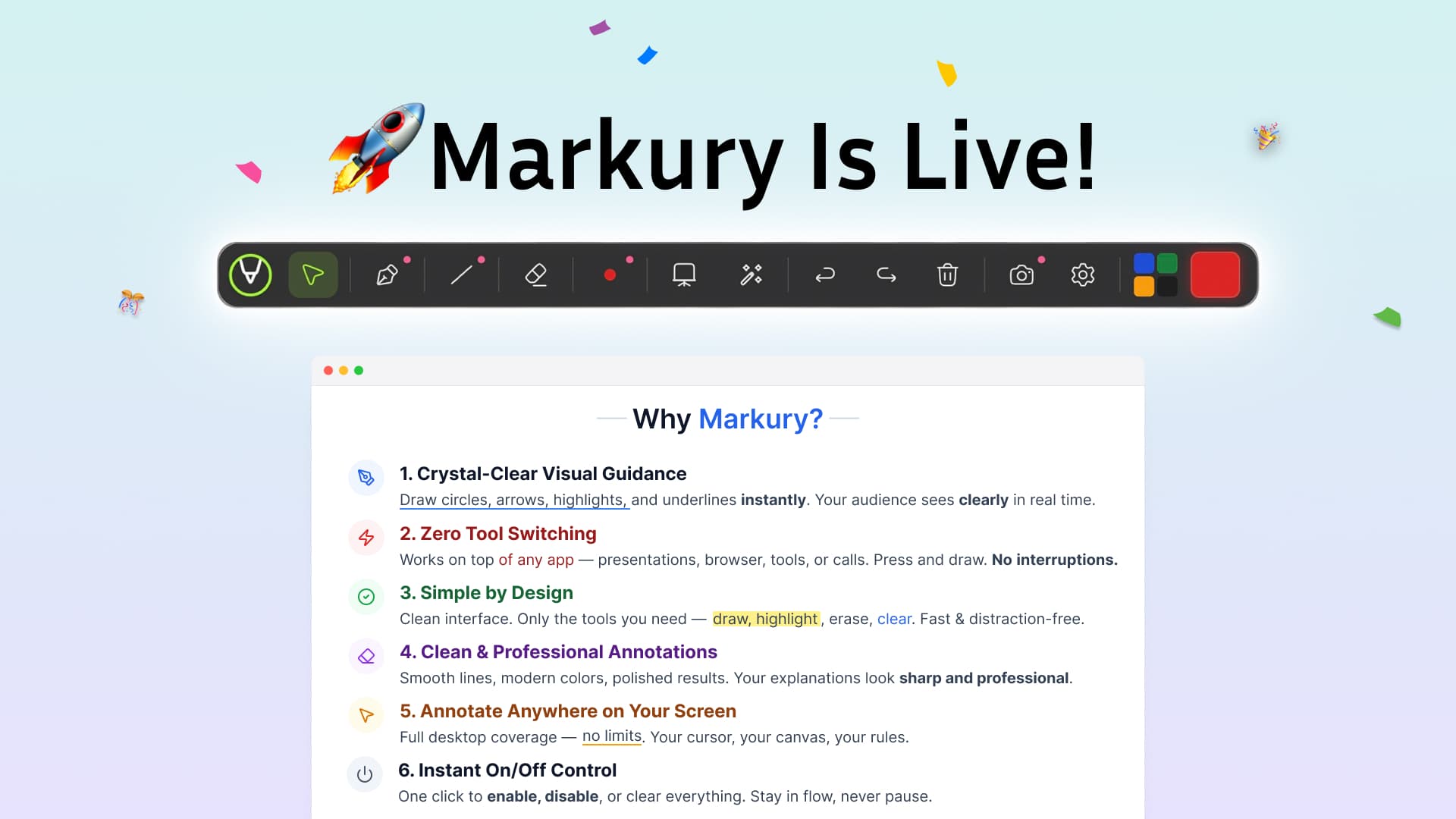 Markury Is Live: A Modern Screen Annotation Tool for Mac & Windows